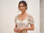 Butterfly bloom mesh crop top